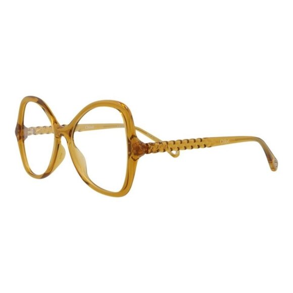 Chloé Womens Cat Eye Yellow Yellow Transparent Fashion Designer Eyewear - Picture 1 of 4